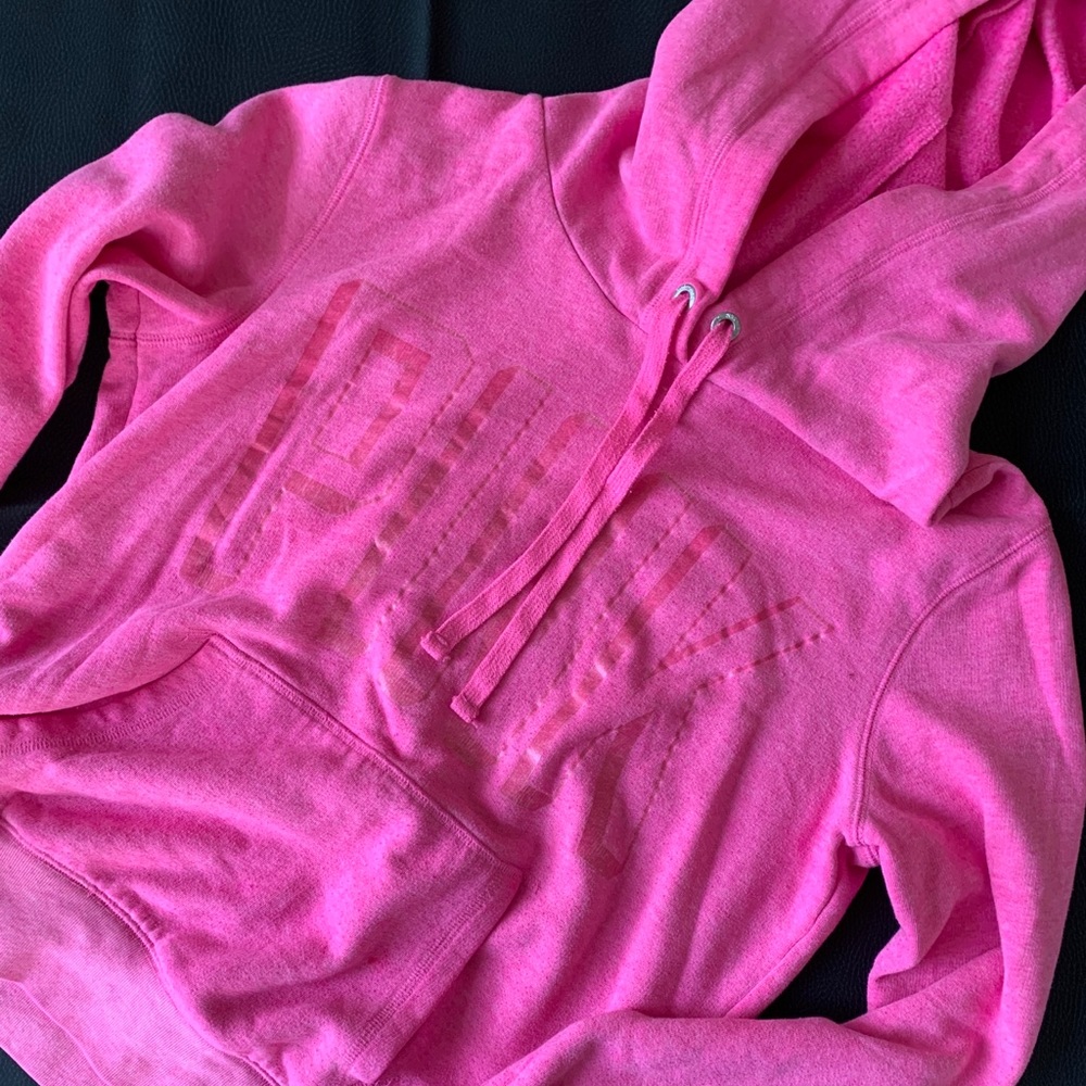 Pink Victoria's Secret Hot Pink Hoodie - Picture 1 of 6